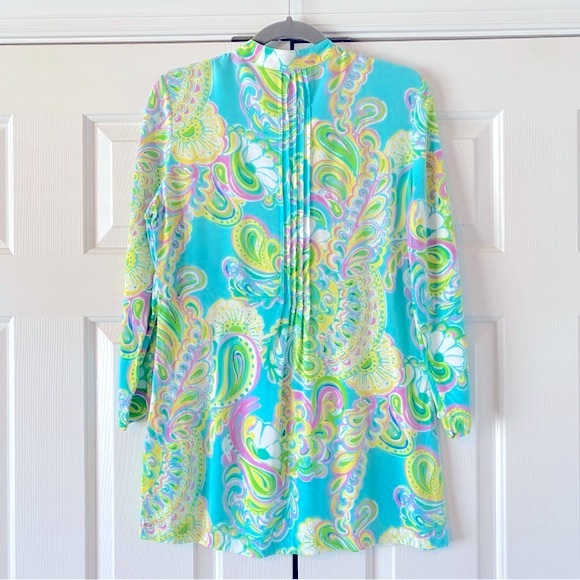 Lilly Pulitzer Shorely Blue Double Trouble Paisley Sarasota Tunic, S - Picture 2 of 12